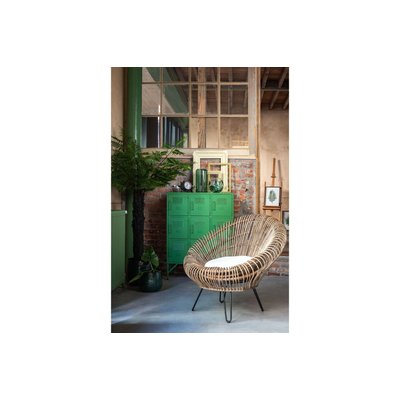 Fauteuil lounge en rotin naturel - FARO HELLIN, DEPUIS 1862