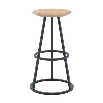 Tabouret de bar chêne avec piètement en métal, GUSTAVE HARTO