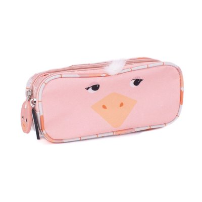Trousse scolaire double Pomelos l'autruche LES DEGLINGOS
