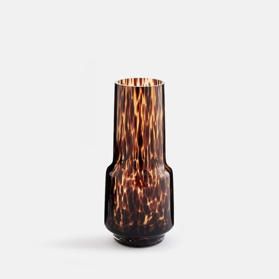 Vase en verre ambré, hauteur 28 cm, FAUVITA LA REDOUTE INTERIEURS