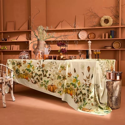 Nappe lin & coton lavé DELICES D'AUTOMNE GARNIER THIEBAUT