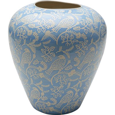 Vase bleu oiseaux 33cm KARE DESIGN