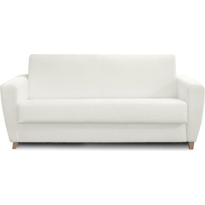 Canapé convertible express 3 places en tissu bouclette - LEANDRO HOMIFAB