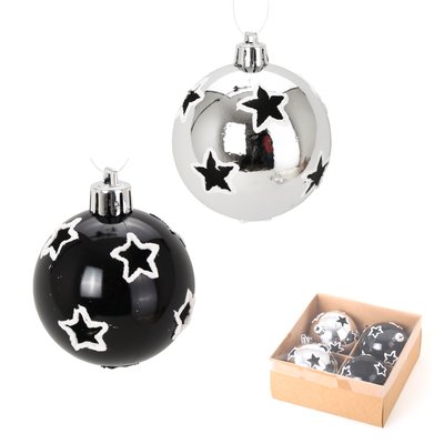Set de 4 boules de noel shiny DOUCEUR D'INTÉRIEUR