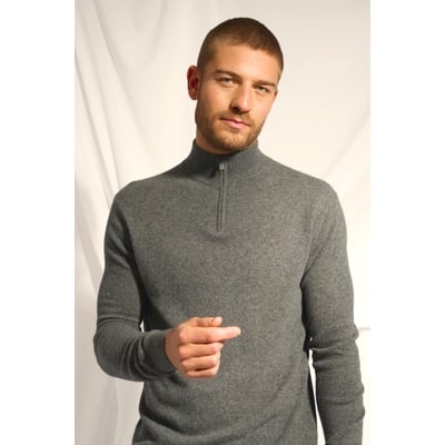 Pull Camionneur Anthracite Chiné Bradley JUST CASHMERE