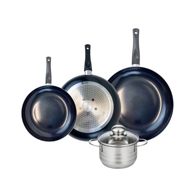 Batterie 3 poêles 24/28/32cm + 1 faitout 16cm PRIMA BRILLANT ELO