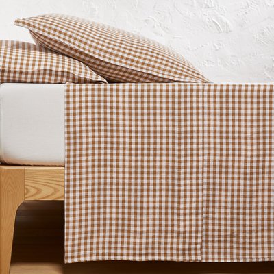 Drap plat en lin lavé, Acélie bronze LA REDOUTE INTERIEURS