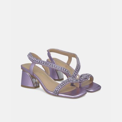 Sandales à talons carrés avec bande de strass ALMA EN PENA