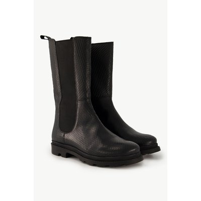 Bottines python noir La Redoute