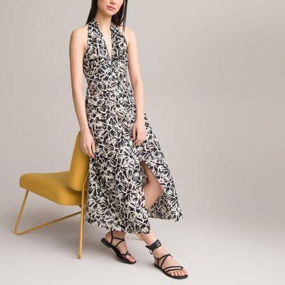 Платье длинное с открытой спиной, с принтом LA REDOUTE COLLECTIONS