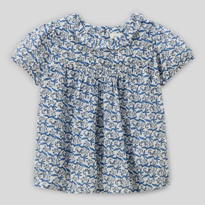 Blouse manches courtes imprimée en coton - Collection Cérémonie MONOPRIX