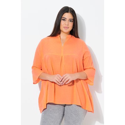 Blouse col tunisien, manches 3/4 avec volant ULLA POPKEN