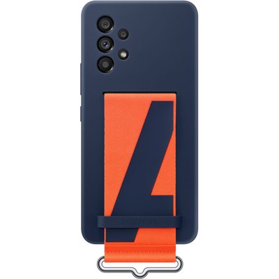 Coque A53 Silicone avec Laniere bleu SAMSUNG