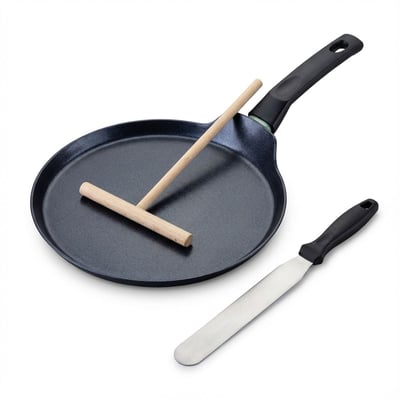 Set chandeleur crêpière 26 cm et 2 ustensiles BRANDAO FACKELMANN