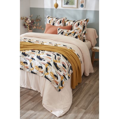 Bout de lit en gaze de coton imprimée JULIA  Confort et style EDEN