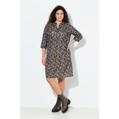 Robe évasée à col en V et manches 3/4 ULLA POPKEN