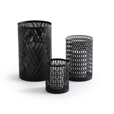 Bataglia Metal Candle Jars, Set of 3 AM.PM