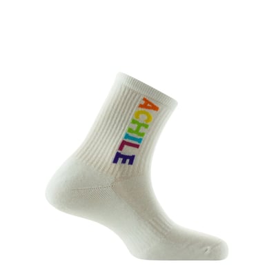 Tiges courtes unies inscription Achile semelle bouclette Coton ACHILE