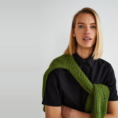 Polo manches courtes en coton bi-matière MONOPRIX