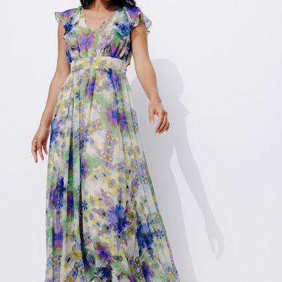 Robe longue rayee multicolore La Redoute
