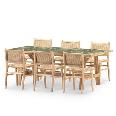 Salon de jardin, 6 chaises, BISBAL & MODENA DEFORA HOME
