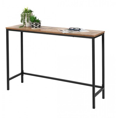 Console d'Entrée Simple en Bois et Métal Noir - Longueur 105cm WADIGA