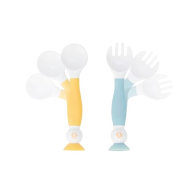 Couverts bébé ergonomiques pour l’apprentissage BADABULLE