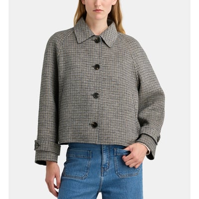 Veste droite courte arthur check GALERIES LAFAYETTE