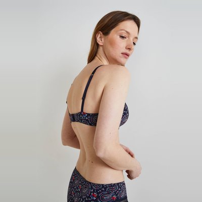 Soutien-gorge corbeille paddé IRIS en microfibre imprimée, certifié OEKO-TEX MONOPRIX