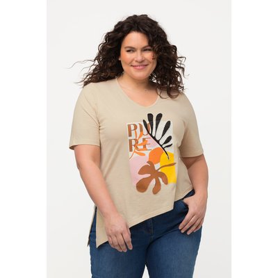 T-shirt, finition en pointe, col V ULLA POPKEN