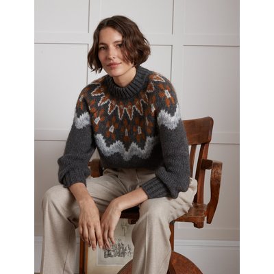 Pull jacquard mélange kid mohair CYRILLUS