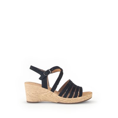 Sandales en cuir à talon compensé GABOR