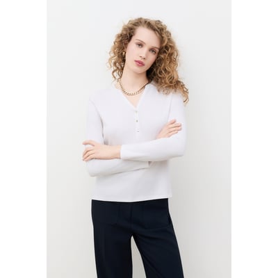 T-shirt droit col tunisien TMARGARET CAROLL