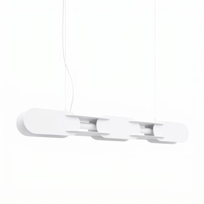 Suspension Acier Blanc LED 1 Chain EDEN