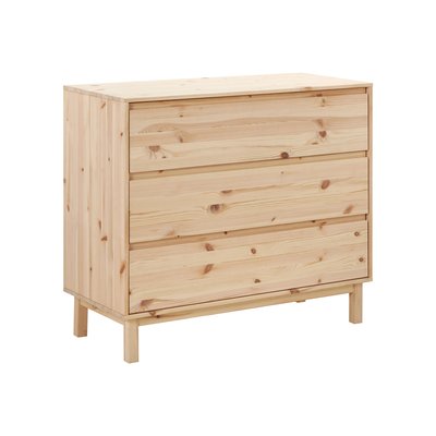 Commode pin massif 3 tiroirs - ELIE CAMIF