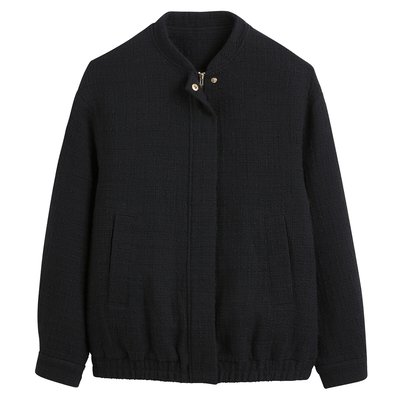 Cotton Bouclé Bomber Jacket LA REDOUTE COLLECTIONS