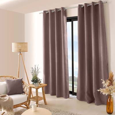 Rideau occultant uni et fileté HOME MAISON