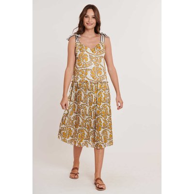 Robe midi imprimée à bretelles CHRISLA DERHY