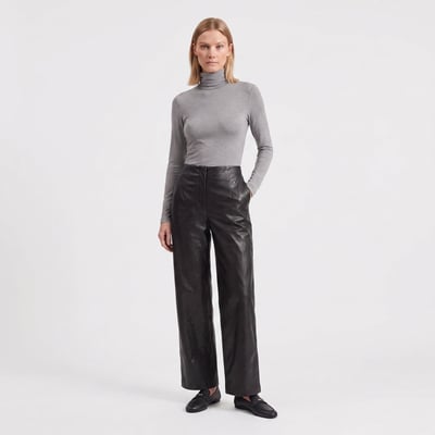T-shirt coupe ajustée col roulé manches longues ELIZA ARTLOVE
