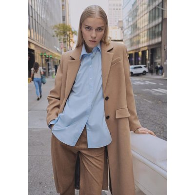 Manteau long en laine structuré MANGO