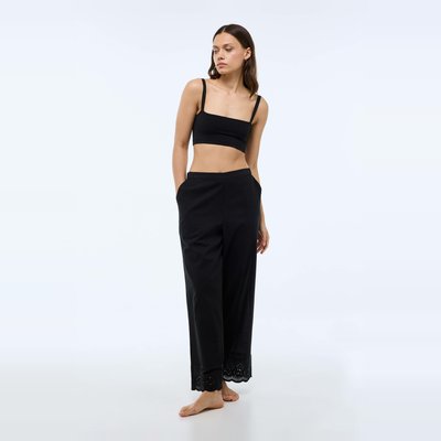 Pantalon avec broderies en coton bio GOTS MONOPRIX
