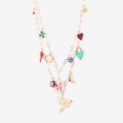 Collier chaîne 2 rangs à charms BALABOOSTE
