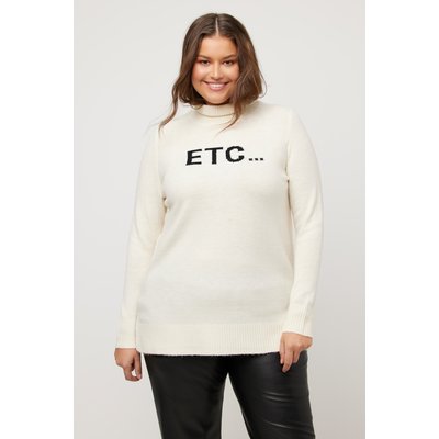 Pull, lettrage, col roulé, manches longues ULLA POPKEN