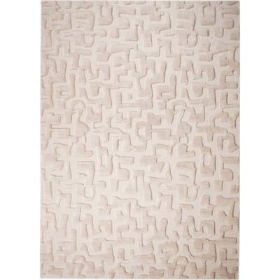 Tapis à relief graphique en laine et coton RECOLLECTION