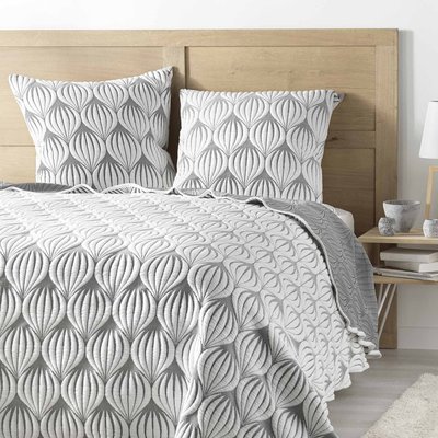 Couvre-lit 2 personnes matelassé 220x240 + taies jersey microfibre Faustine DECORATIE