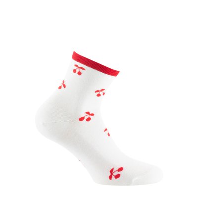 Socquettes en coton motif Cerises MADE IN FRANCE KINDY