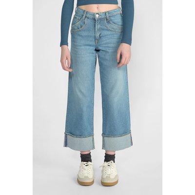 Jeans regular, droit regular large taille haute, longueur 34 LE TEMPS DES CERISES