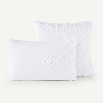 Pintu Tufted 100% Organic Cotton 300 Thread Count Pillowcase AM.PM