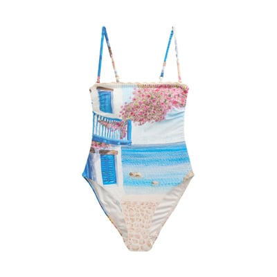 Maillot de bain bandeau à bord au crochet NEXT