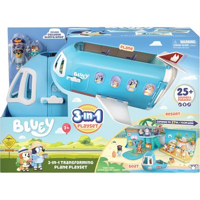 Bluey Set de Jeu modulable Avion 3 en 1 MOOSE